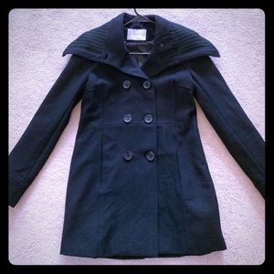 Beautiful heavy black pea coat